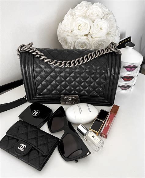 chanel chain boy bag|Chanel boy bag inside.